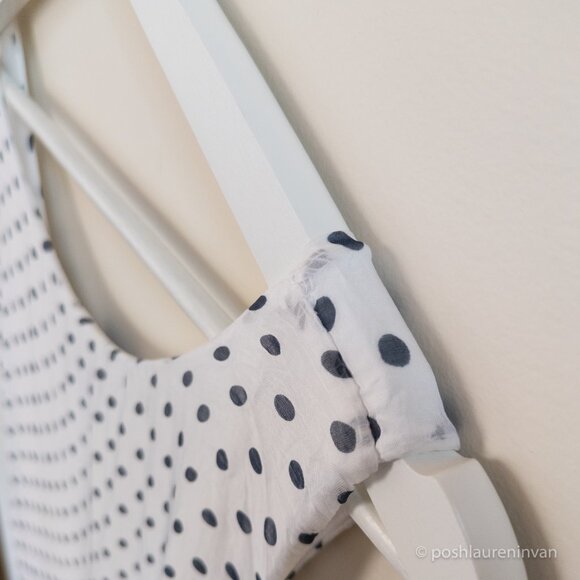 Plum Silk-Blend Sleeveless Top  *NWT* – White / Navy / Polka Dot – US S - Picture 14 of 14